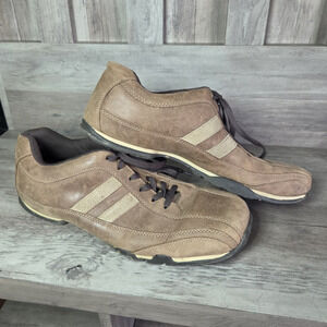 London Underground Mens Size 13 Brown Suede Leather Casual Sneakers Lace Up